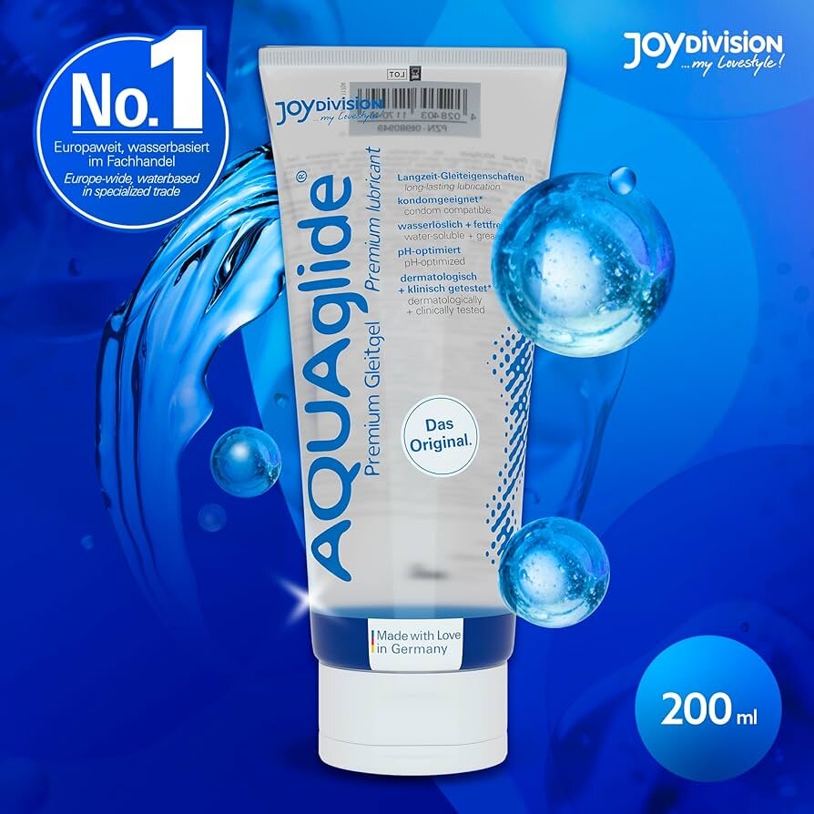 JOYDIVISION Lubrifiant gel premium AQUAglide Original pentru lubrifiere de lunga durata pe baza de apa 200 ml