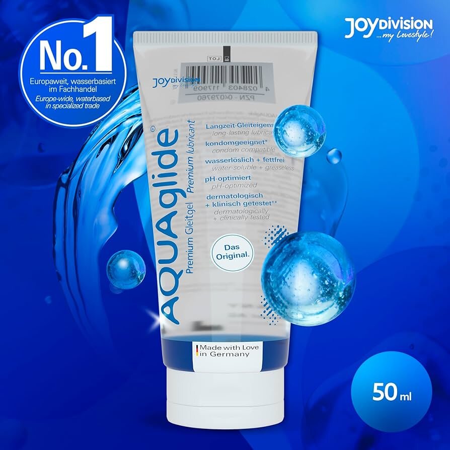 JOYDIVISION Lubrifiant gel premium AQUAglide Original pentru lubrifiere de lunga durata pe baza de apa 50 ml