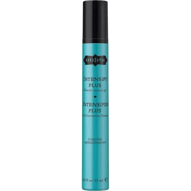 KAMASUTRA Gel pentru femei Intensify Plus pentru stimulare și excitare cu efect de răcire și furnicături cu aromă de mentă culoare albastru 12 ml
