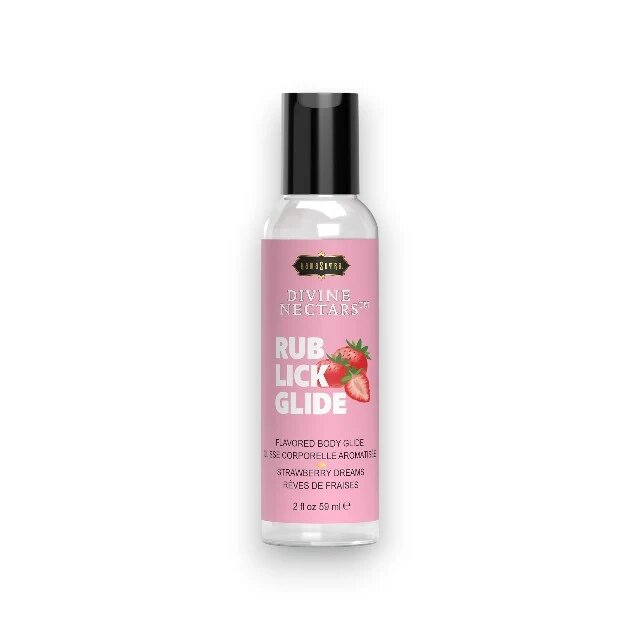 KAMASUTRA Lubrifiant cu aromă Divine Nectars Strawberry Dreams pe bază de apă cu aromă de căpșuni 60 ml