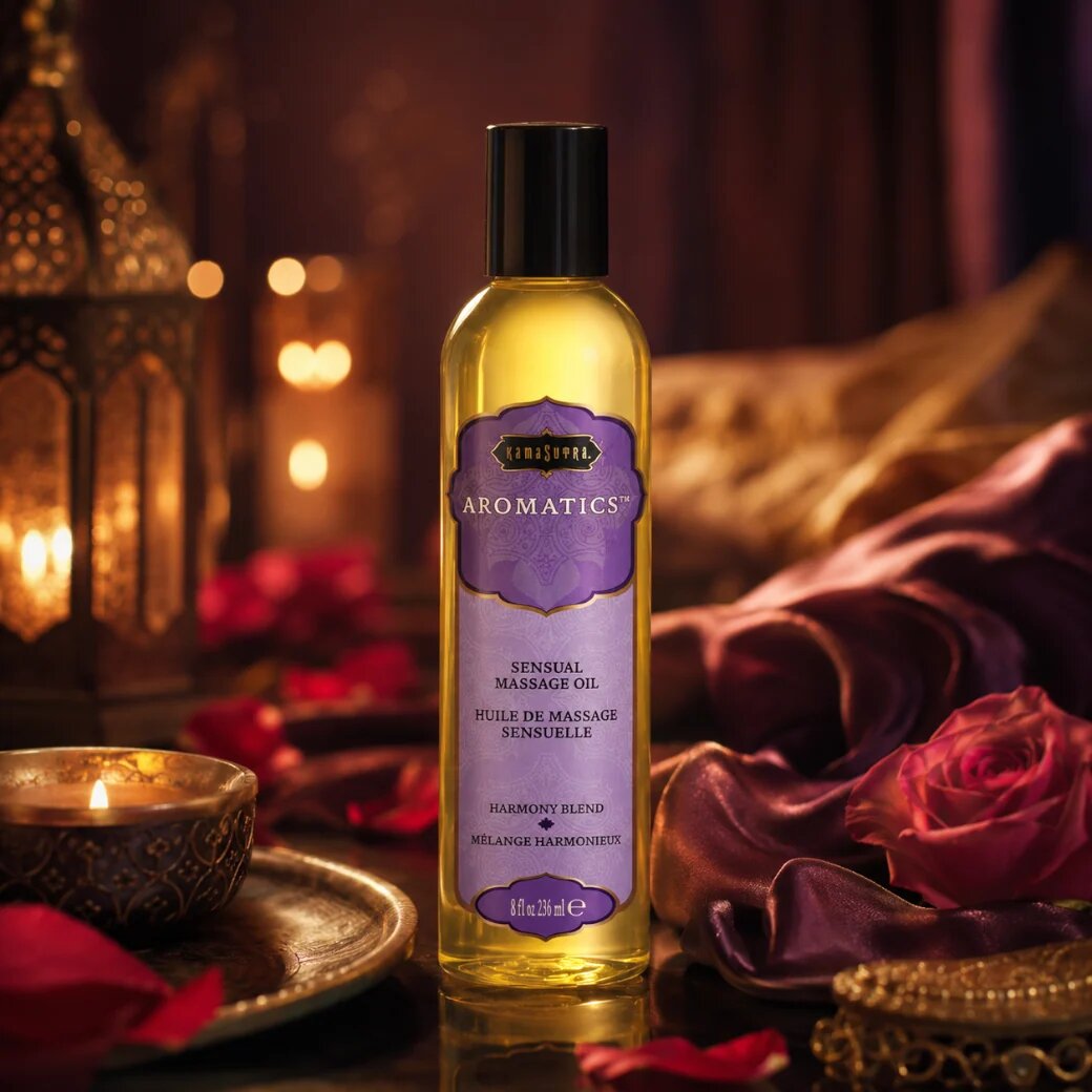 KAMASUTRA Ulei de masaj AROMATICS Harmony Blend cu aromă de rozmarin pin și lavandă 236 ml