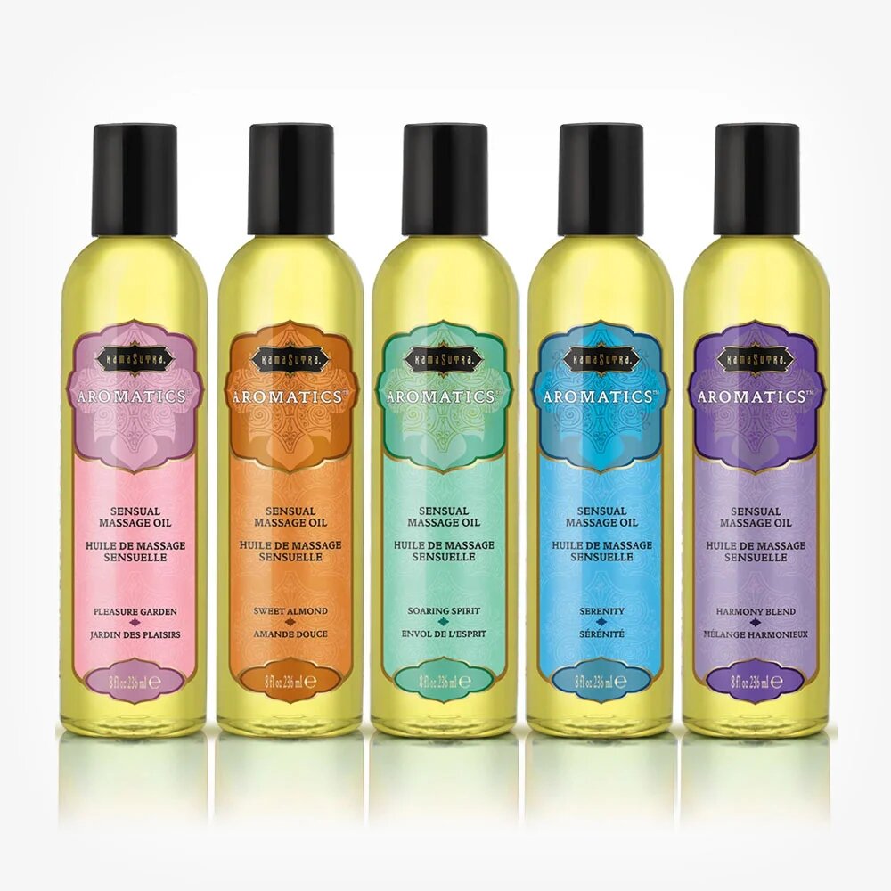 KAMASUTRA Ulei de masaj AROMATICS Serenity Amber cu aromă de maghiran și lavandă 236 ml