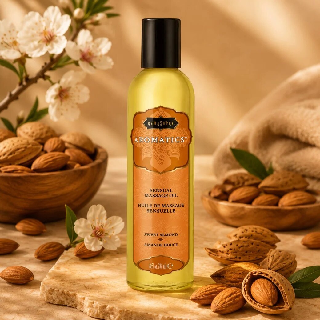 KAMASUTRA Ulei de masaj AROMATICS Sweet Almond cu aromă de migdale dulci 236 ml