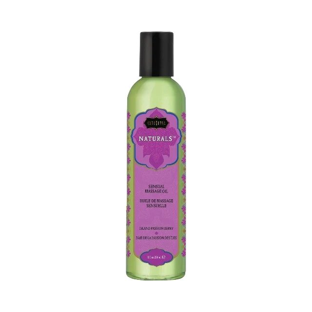 KAMASUTRA Ulei de masaj NATURALS Island Passion Berry cu aromă de fructul pasiunii și fructe de pădure 236 ml