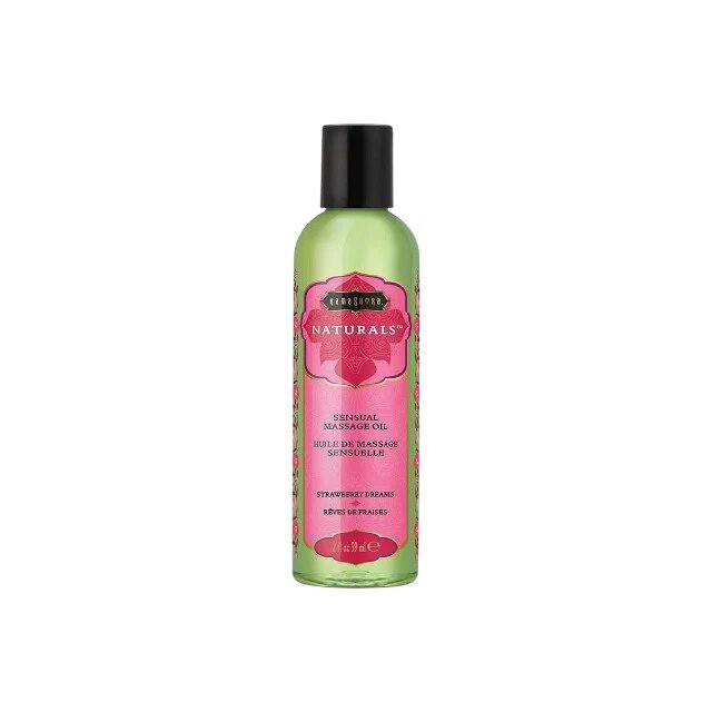 KAMASUTRA Ulei de masaj Naturals Strawberry Dreams pentru masaj erotic cu aromă de căpșuni 59 ml