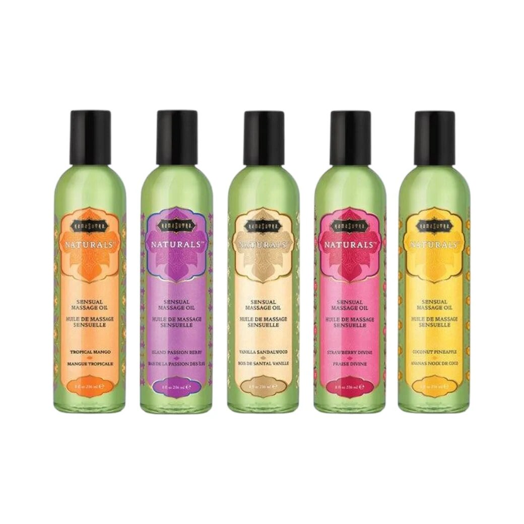 KAMASUTRA Ulei de masaj NATURALS Tropical Mango cu aromă de mango și note de piersică 236 ml