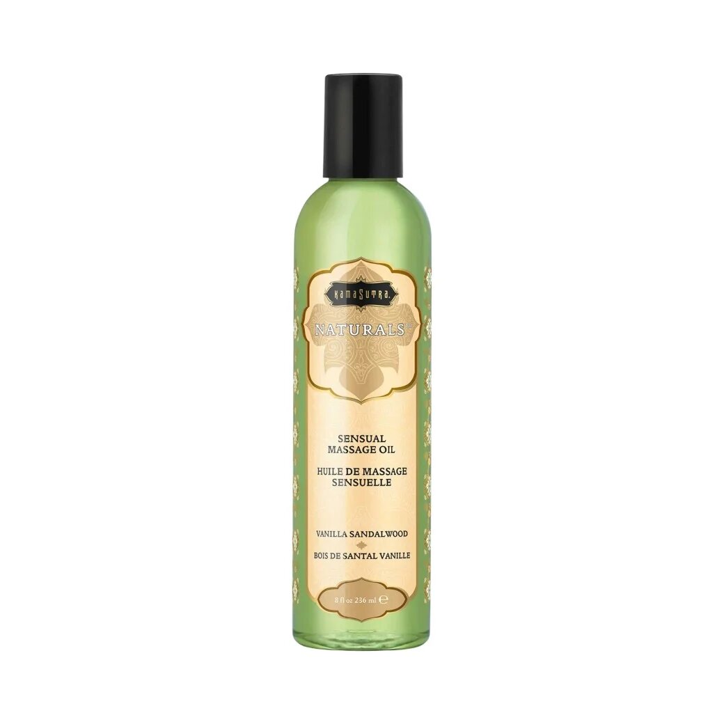 KAMASUTRA Ulei de masaj NATURALS Vanilla Sandalwood cu aromă de vanilie și lemn de santal 236 ml