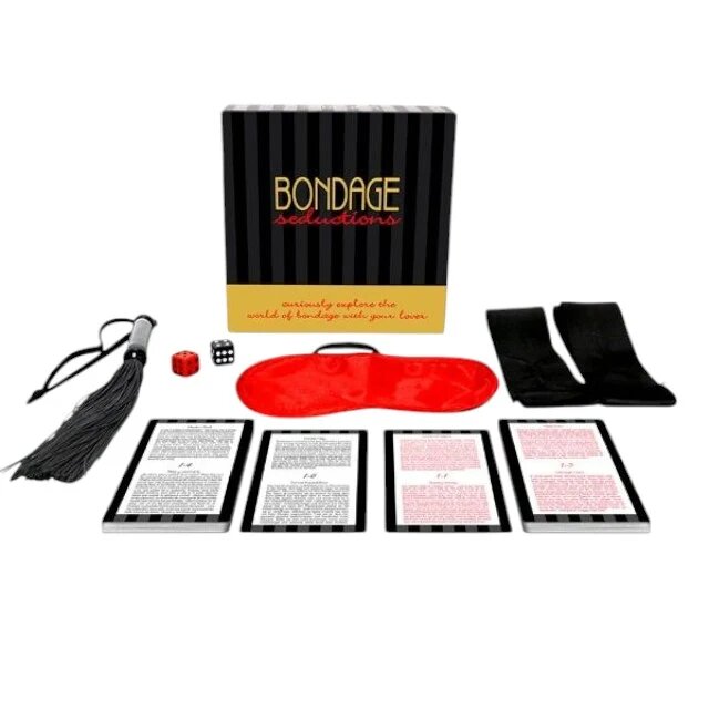 Kheper Games Set 6 jucarii erotice Bondage Seductions cu masca bici zaruri si carti de seductie pentru jocuri in cuplu