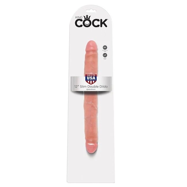 KING COCK Dildo dublu lifelike skin 30 cm