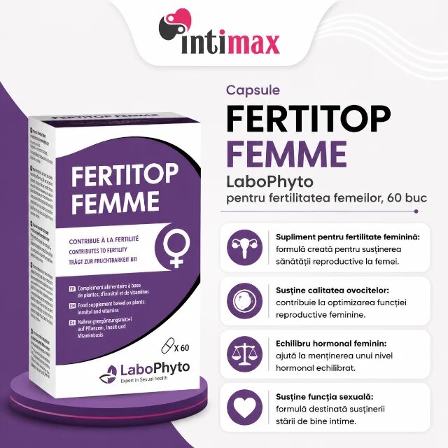 Labophyto Capsule FertiTop Femme pentru fertilitatea femeilor 60 buc