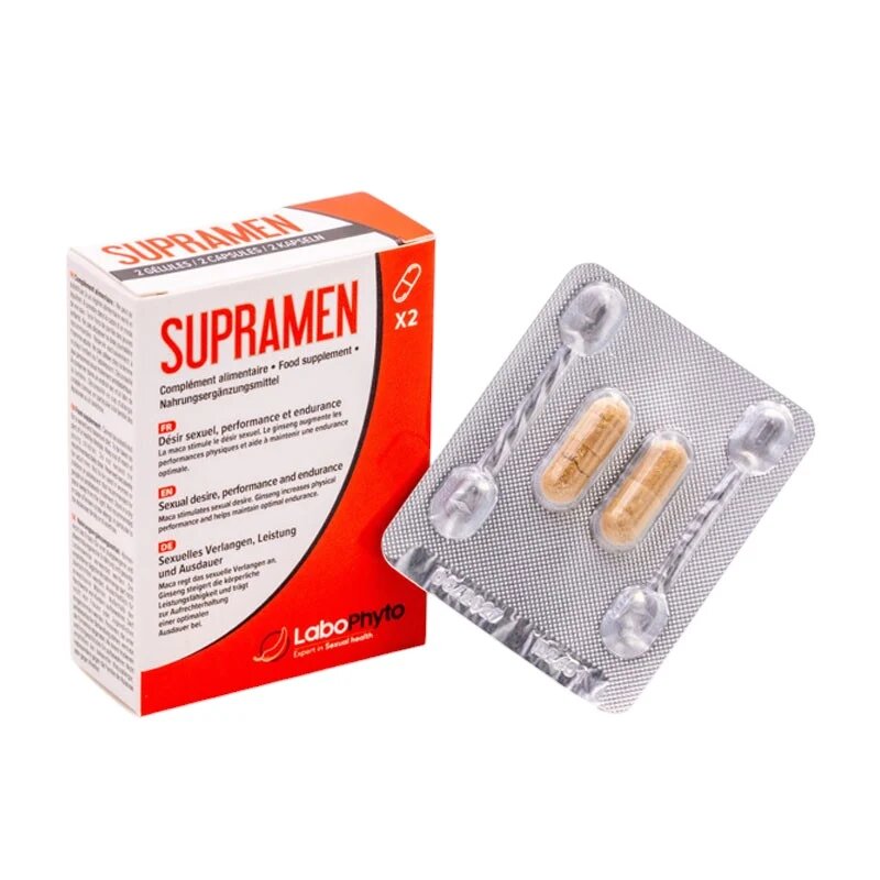 Labophyto Capsule SUPRAMEN Sexual Power 4 in 1 potență erecție întârziere ejaculare libido 2 capsule
