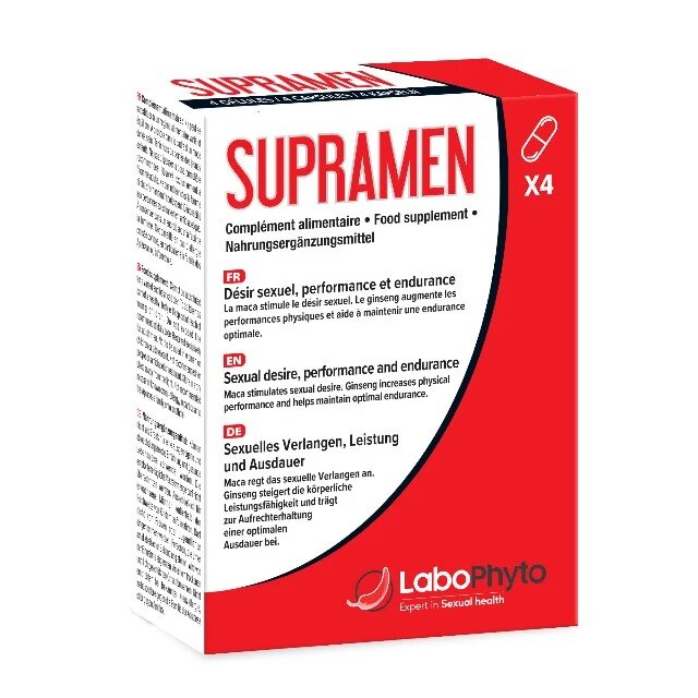 Labophyto Capsule SUPRAMEN Sexual Power 4 in 1 potență erecție întârziere ejaculare libido 4 capsule