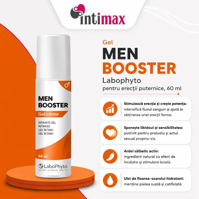 Labophyto Gel MEN BOOSTER pentru erecții puternice 60 ml