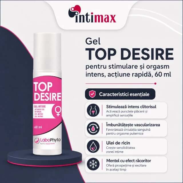Labophyto Gel TOP DESIRE pentru stimulare și orgasm intens acțiune rapida 60 ml