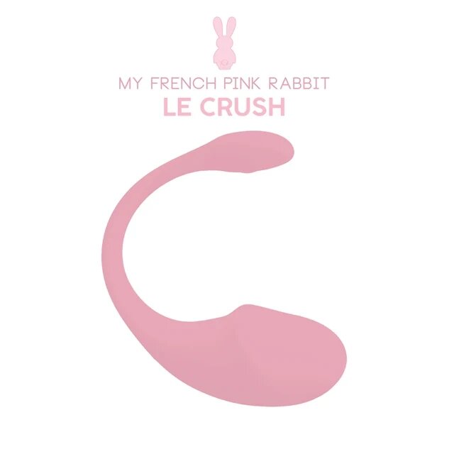 LE CRUSH Stimulator ROSE PALE control prin aplicatie cu 10 functii de vibratie rezistent la apa pentru stimularea clitorisului si punctului G roz deschis