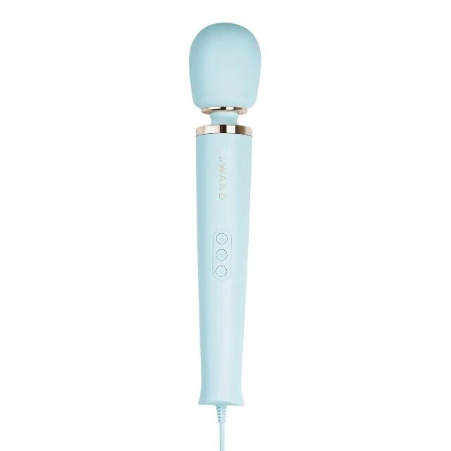 Le Wand Aparat de masaj cu fir Plug-In Vibrating Massager pentru corp și zone intime 16 funcții de vibrație albastru