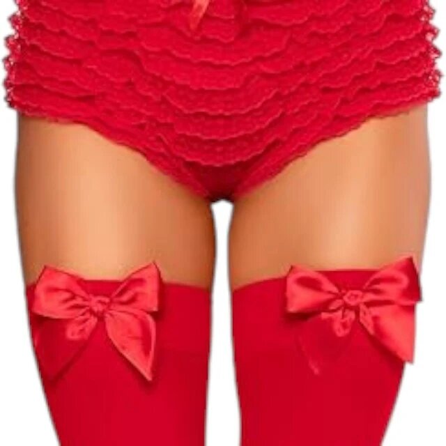 Leg Avenue Dresuri sexy cu fundiță din satin mărime universală culoare roșu model 6255