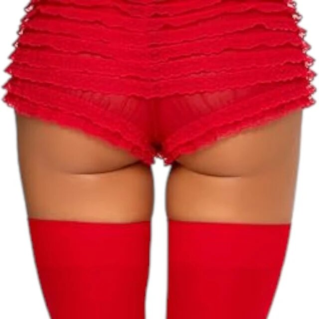 Leg Avenue Dresuri sexy cu fundiță din satin mărime universală culoare roșu model 6255