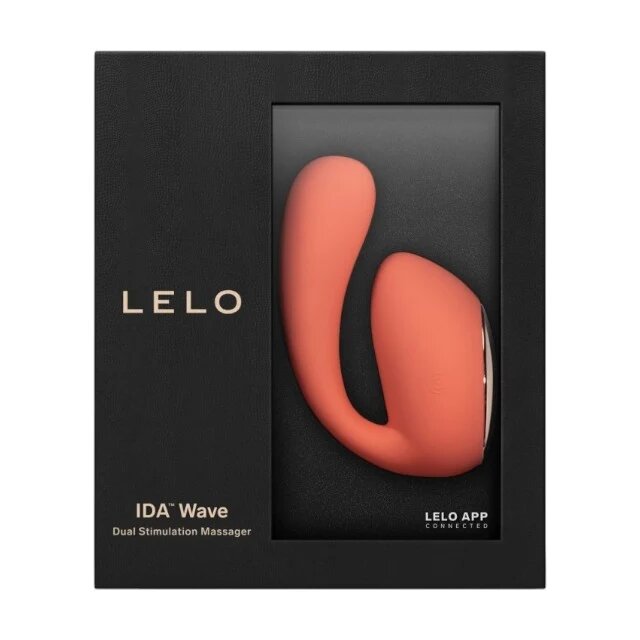 LELO Vibrator dublu IDA WAVE pentru clitoris și punctul G control prin aplicație funcție de rotație 10 funcții de vibrație portocaliu