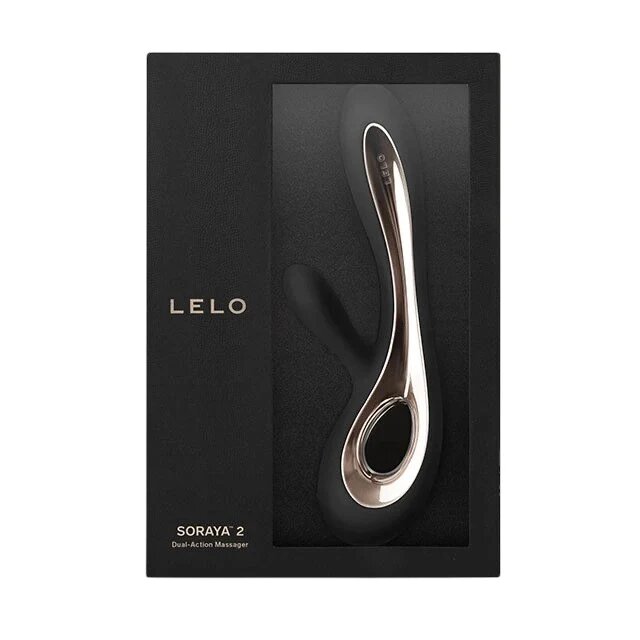 LELO Vibrator rabbit SORAYA 2 pentru stimularea clitorisului și punctului G 12 funcții de vibrație negru cu auriu