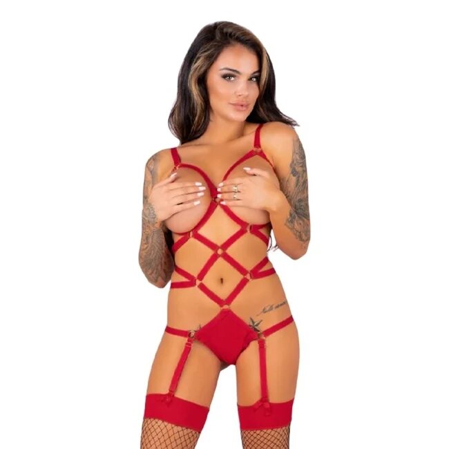 LivCo Corsetti Lenjerie set 2 piese Fashion - THIARA culoare rosie S/M