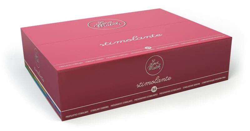 Love Match Prezervative profesionale Stimolante cu striatii si puncte in relief 144 buc