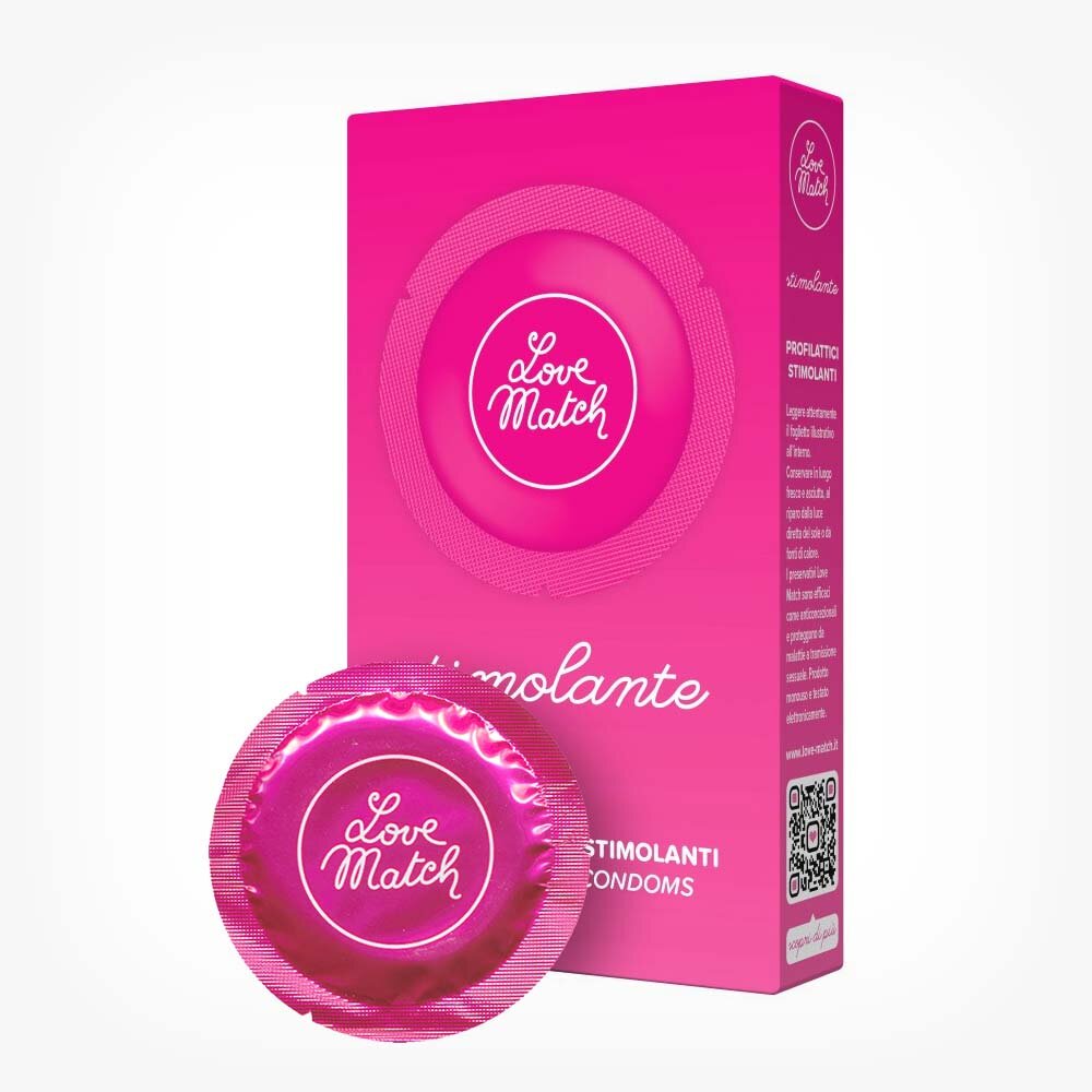 Love Match Prezervative profesionale Stimolante cu striatii si puncte in relief 6 buc