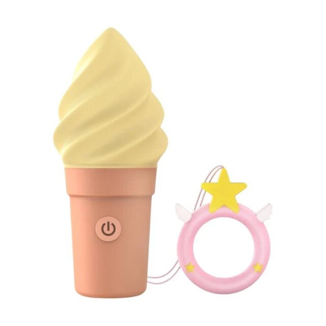 LOVE TO LOVE Stimulator clitoris Cand’Ice Vanilla Pop în formă de înghețată 10 funcții de vibrație culoare crem