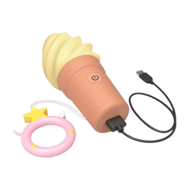 LOVE TO LOVE Stimulator clitoris Cand’Ice Vanilla Pop în formă de înghețată 10 funcții de vibrație culoare crem