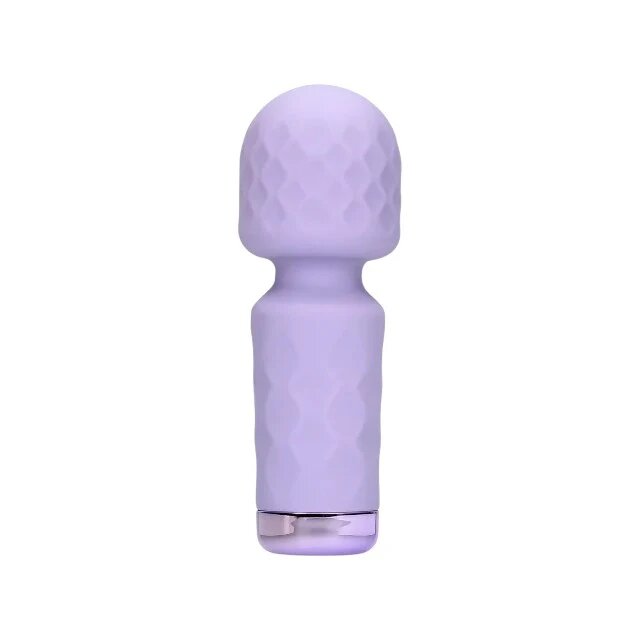 Loveline Aparat de masaj Mini Wand Vibrator pentru corp și zone intime 10 funcții de vibrație lungime 11.4 cm mov