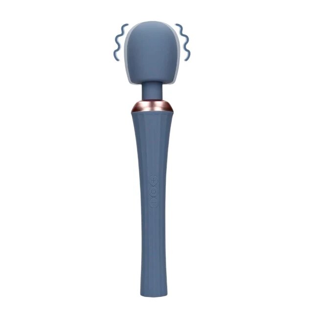 Loveline Aparat de masaj Powerful Wand Vibrator with Still Handle pentru corp și zone intime 20 funcții de vibrație albastru