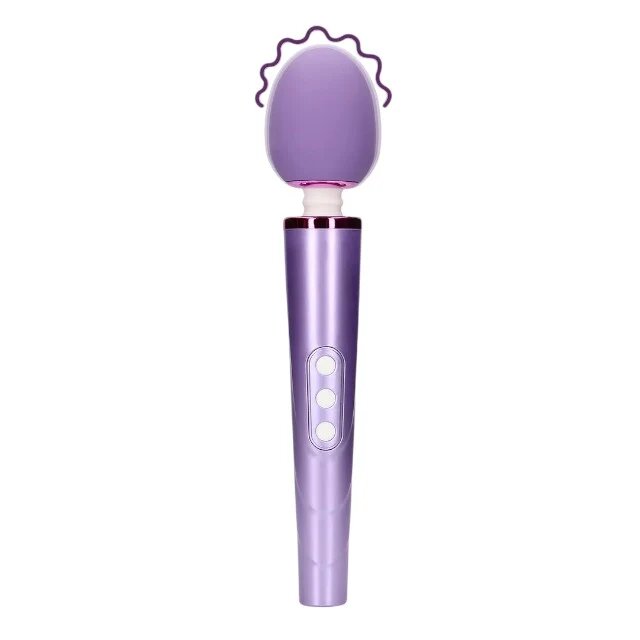 Loveline Aparat de masaj Wand Vibrator pentru corp și zone intime cu silicon ultra-moale 6 funcții de vibrație mov
