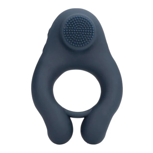 Loveline Inel vibrator pentru penis Vibrating Cockring with Clitoris Stimulation 10 funcții de vibrație albastru