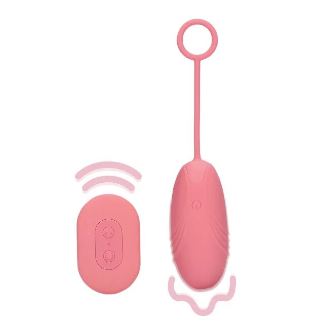 Loveline Ou vibrator Ultra Soft Silicone Egg Vibrator with Remote Control control prin telecomandă 10 funcții de vibrație roz