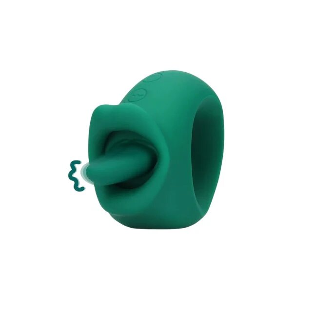 Loveline Stimulator clitoris Licking and Vibrating Clitoral Stimulator cu funcție de simulare sex oral 20 funcții de vibrație verde
