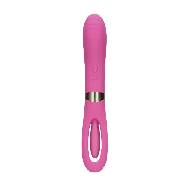 Loveline Vibrator dublu Double-Sided Flapping and G-Spot Vibrator cu funcție de lovituri ritmice 20 funcții de vibrație roz
