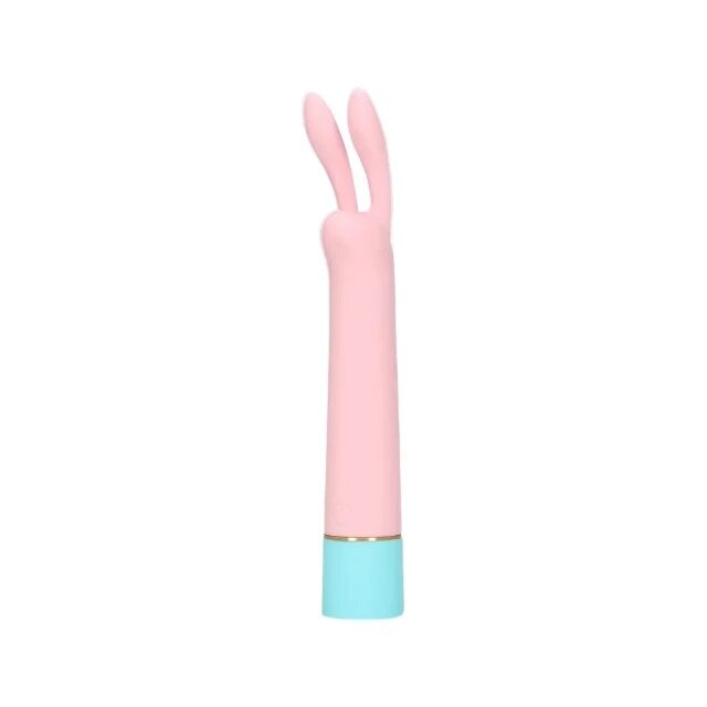 Loveline Vibrator Mini Rabbit Vibrator with USB Charger cu design pentru stimulare versatilă 10 funcții de vibrație 17.5 cm roz