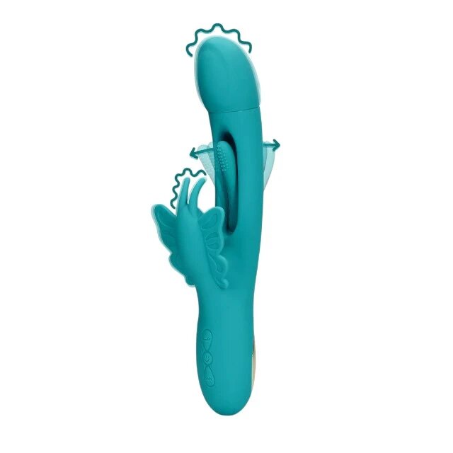 Loveline Vibrator rabbit Flapping G-Spot Butterfly Vibrator cu funcție de lovituri ritmice 21 funcții de vibrație albastru