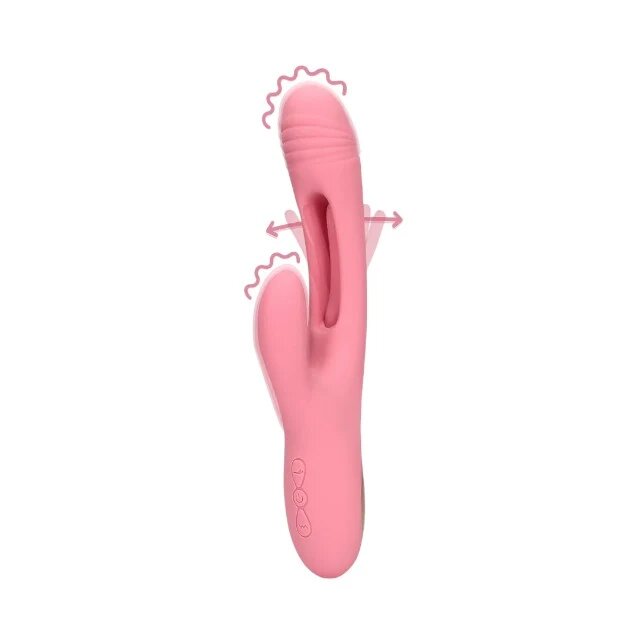 Loveline Vibrator rabbit Flapping G-Spot Rabbit Vibrator cu funcție de lovituri ritmice 21 funcții de vibrație roz