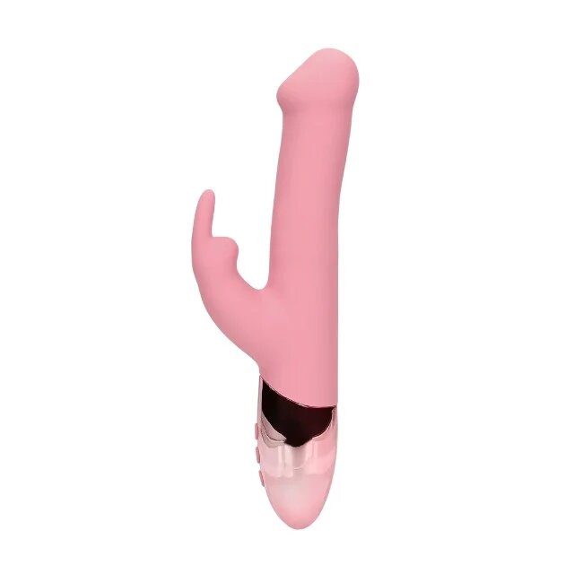 Loveline Vibrator rabbit Rotating Beads Rabbit Vibrator cu perle rotative 10 funcții de vibrație lungime 22.5 cm roz