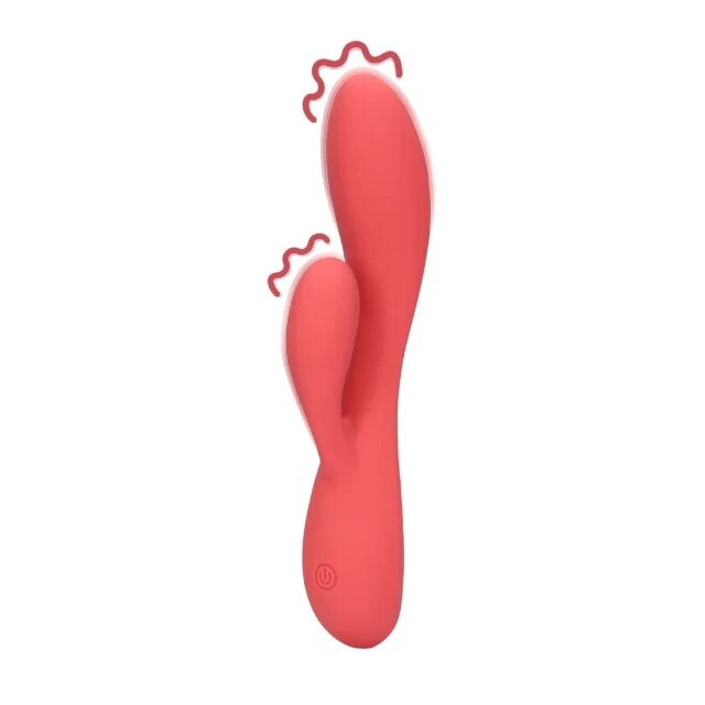Loveline Vibrator rabbit Smooth Ultra Soft Silicone Rabbit Vibrator pentru clitoris și punctul G 10 funcții de vibrație roz