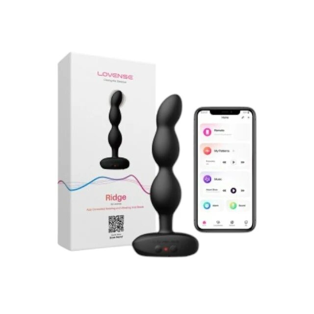 Lovense Dilatator - RIDGE control prin aplicație vibrații puternice si mișcari rotative până la 116 rotații pe minut 19.5 cm culoare negru