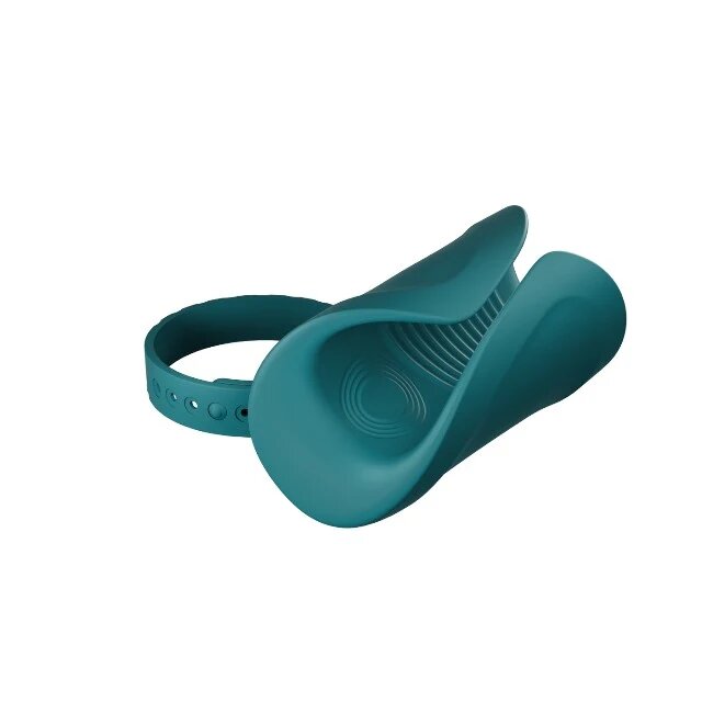 Lovense Masturbator cu inel pentru penis Gush 2 cu vibrații și oscilații intense control prin aplicație rezistent la apă verde