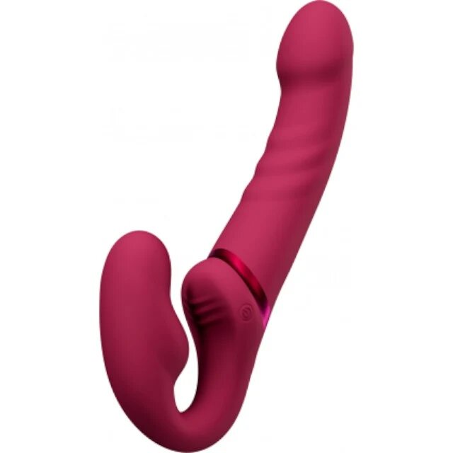 Lovense Vibrator cu dublă penetrare - LAPIS control prin aplicație stimuleză puncul G clitorisul și prostată la barbați 25.4 cm roz