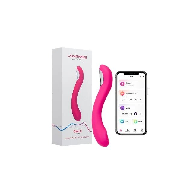 Lovense Vibrator - OSCI 2 control prin aplicație pentru stimularea punctului G 10 funcții de vibrație 25 cm culoarea roz