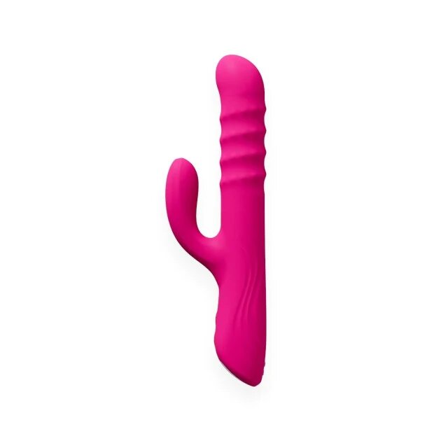 Lovense Vibrator rabbit Velvo stimulare duală cu bile rotative control prin aplicație până la 7000 vibrații / minut roz