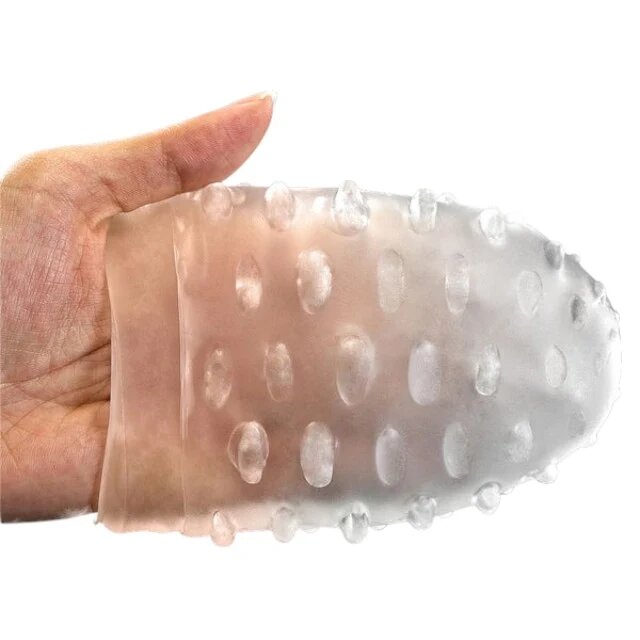 LoveToy Masturbator manual Training Master Stamina Nodules din TPE transparent în formă de ou lungime 13 cm (roșu)