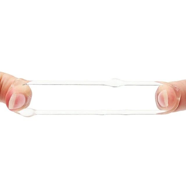 LoveToy Set 3 inele pentru penis Power Plus texturate cu sfere de diverse mărimi din TPE transparente diametru 2 cm