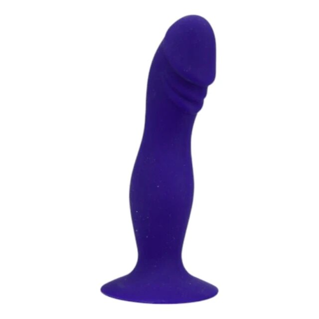LOVING JOY Dildo 6” Silicone Dildo bază cu ventuză pentru fixare compatibil cu ham strap-on lungime 15 cm albastru