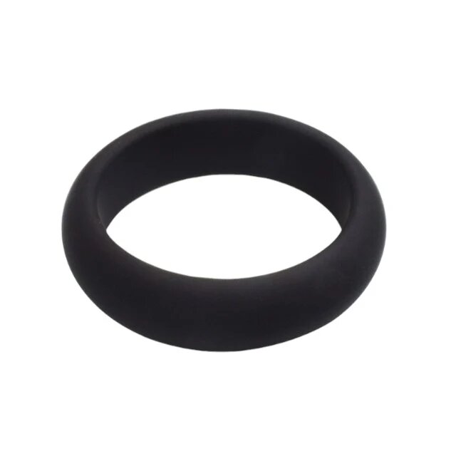 LOVING JOY Inel pentru penis RevRings - Cock Ring pentru stimularea erectiei din silicon negru 42mm